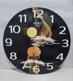 PREMIUM CLOCK black wooden