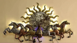 SEVEN HORSE metal art