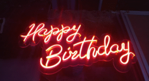 birthday neon sign